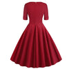 Vintage Karmínové Šaty Rockabilly Z 50. Rokov