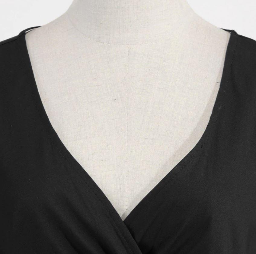 Vintage Rockabilly Šaty Z 50. Rokov Čierne