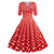 Vintage Rockabilly Šaty 50. Rokov Červené Bodkované