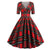 Vintage Šaty Rockabilly Tartan Red Z 50. Rokov