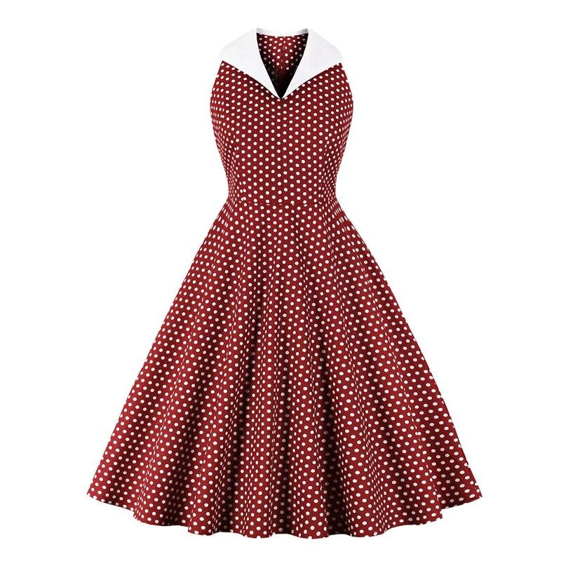 Vintage Bavlnené Šaty Rockabilly Burgundsko