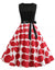 Vintage Červeno-Čierne Šaty Rockabilly