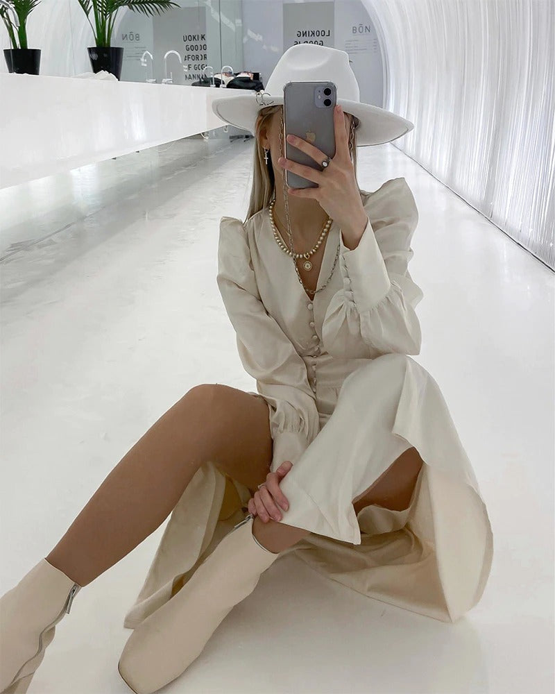 Vintage Saténové Šaty