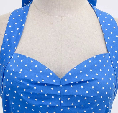 Vintage Sexy Pin Up Šaty Modré