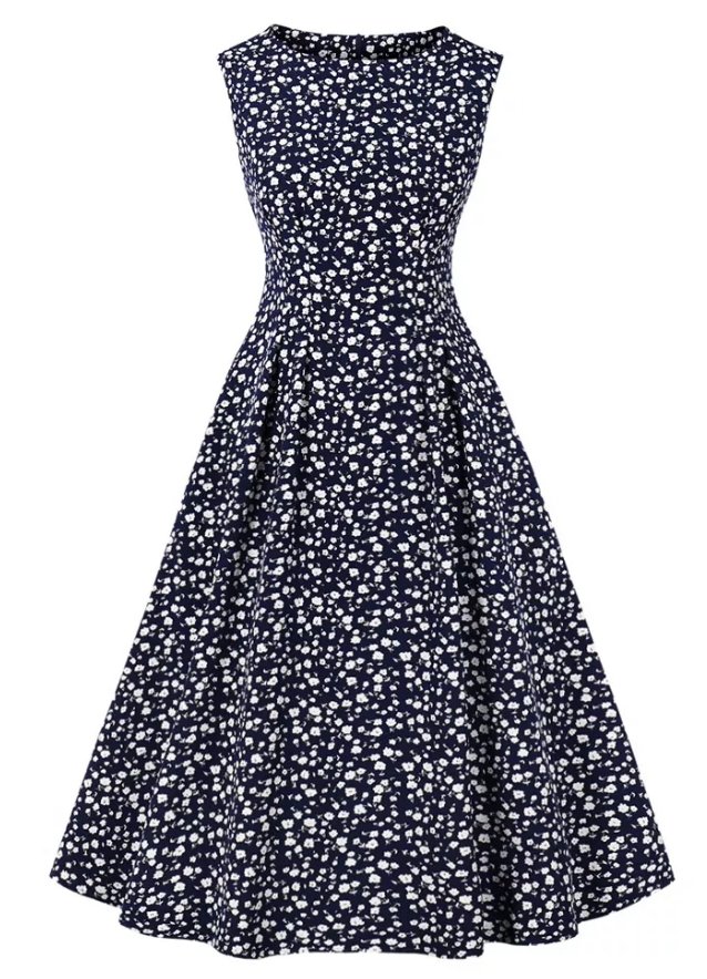 Vintage Námornícke Šaty S Vysokým Pásom