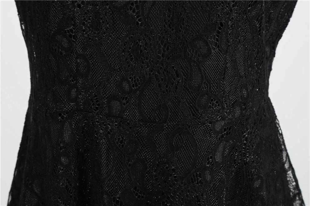 Vintage Trapézové Šaty Čierne