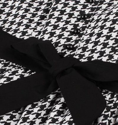 Vintage Čiernobiele Šaty Gingham