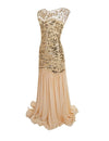 Vintage 20s Flapper Dress Béžová