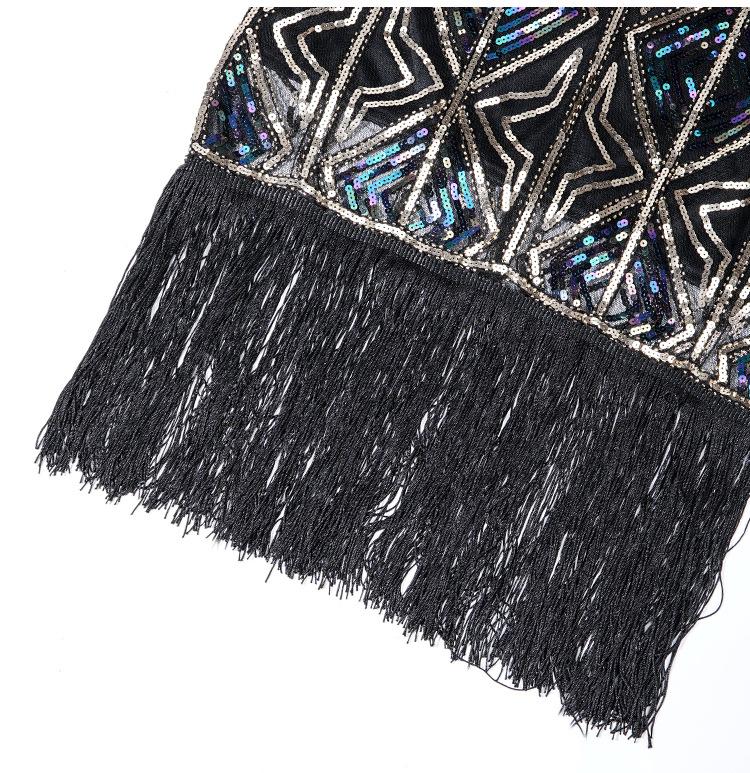 Vintage Dlhé Zlaté Šaty Gatsbyho Z 20. Rokov