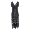 Vintage 20s Plus Size Šaty Charleston Black