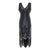 Vintage 20s Plus Size Šaty Charleston Black
