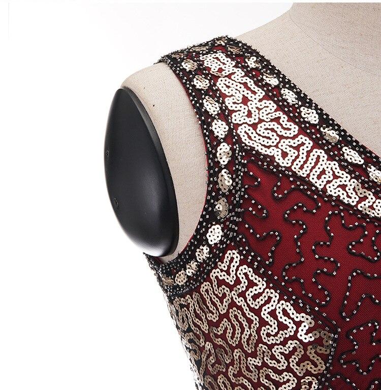 Vintage Červené Charlestonské Šaty 20-Tych Rokov Vyššej Veľkosti