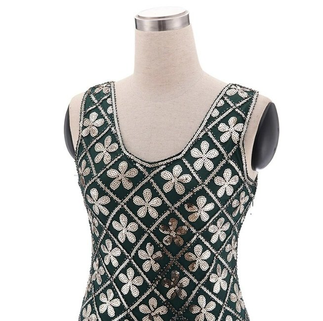 Vintage Zlaté Šaty 20s Plus Size