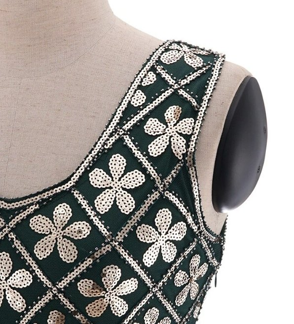 Vintage Zlaté Šaty 20s Plus Size