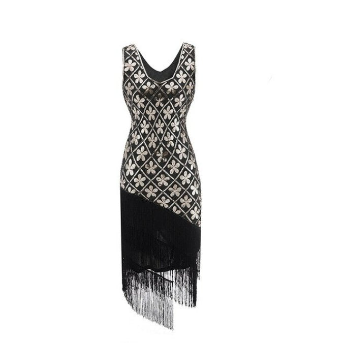 Vintage Zlaté Šaty 20s Plus Size