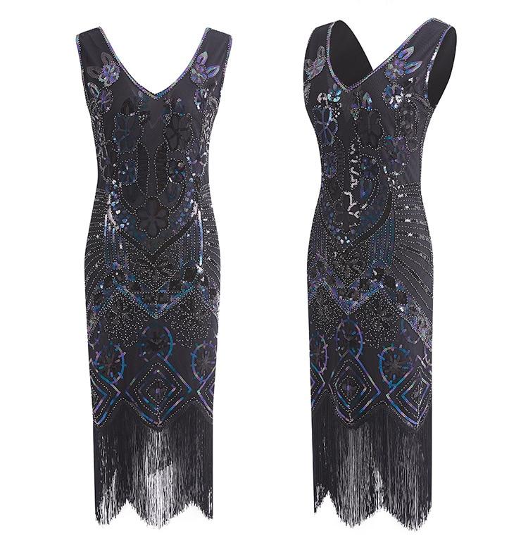 Vintage Parížske Šaty Z 20. Rokov Čierne