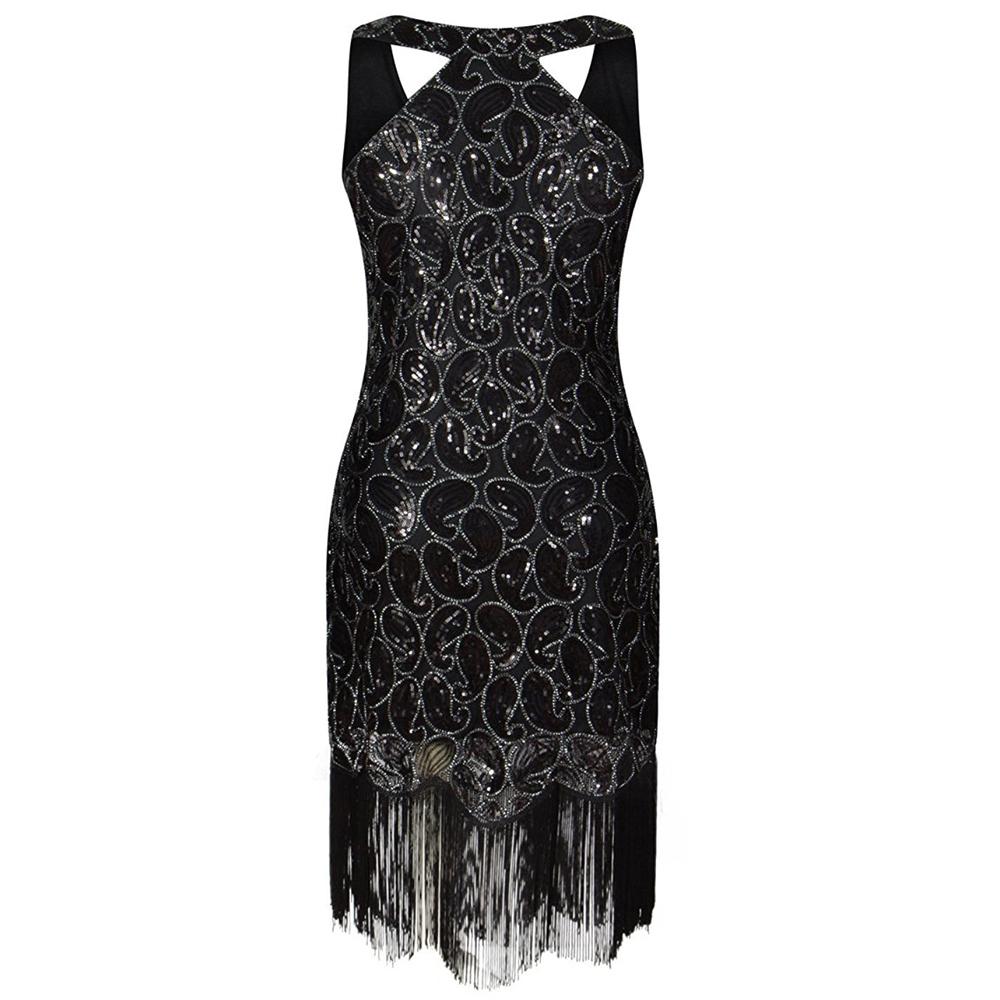 Vintage Šaty Z 20. Rokov Sexy Čierne