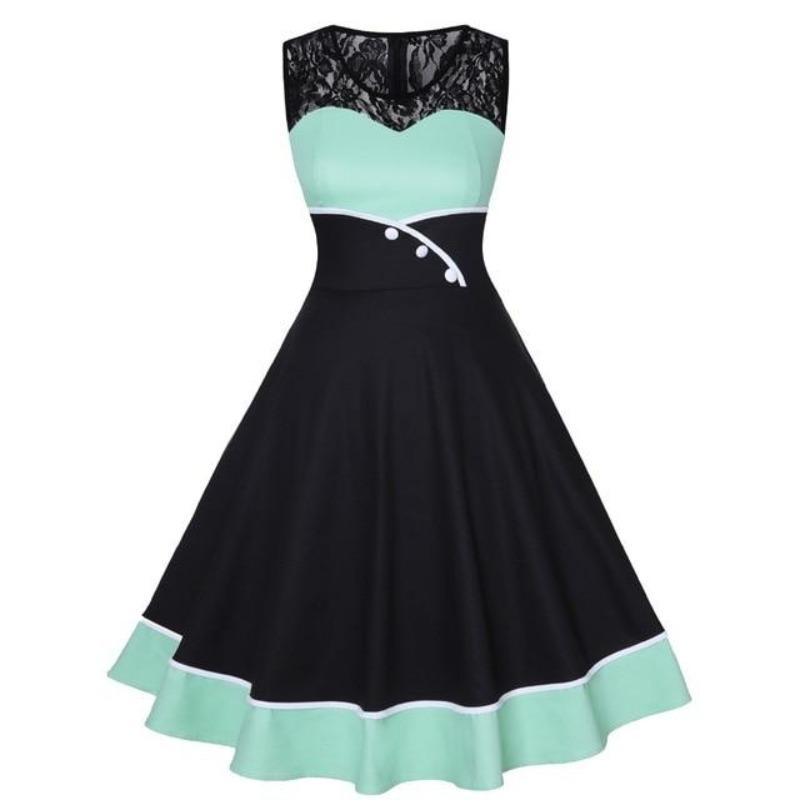 Vintage Pastelové Čipkované Šaty Veľkej Veľkosti