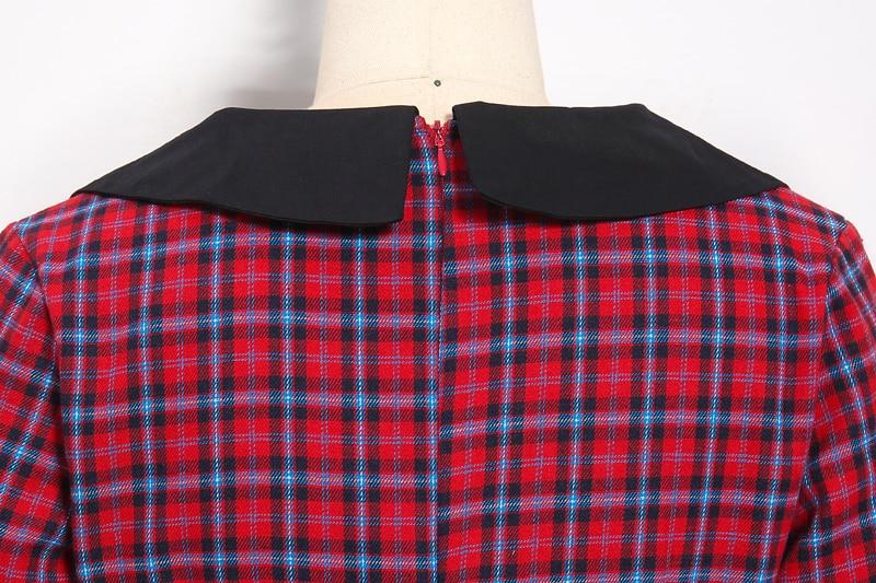 Vintage Červené Zimné Šaty