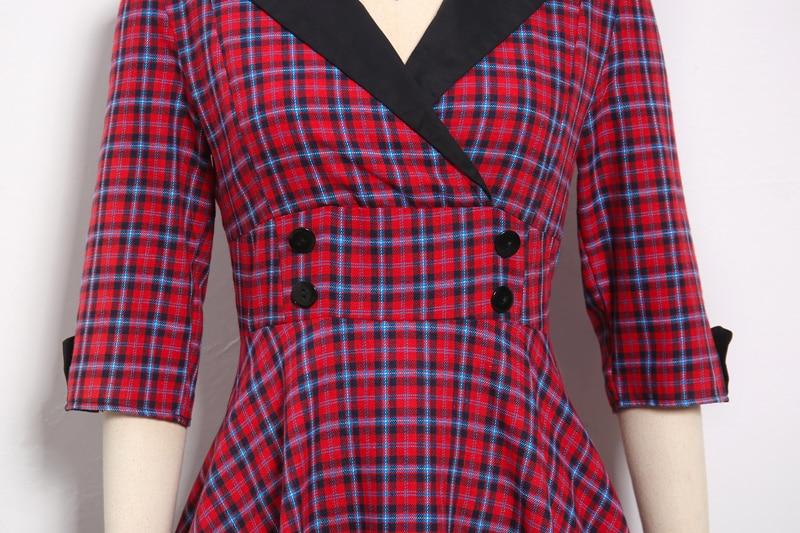 Vintage Červené Zimné Šaty