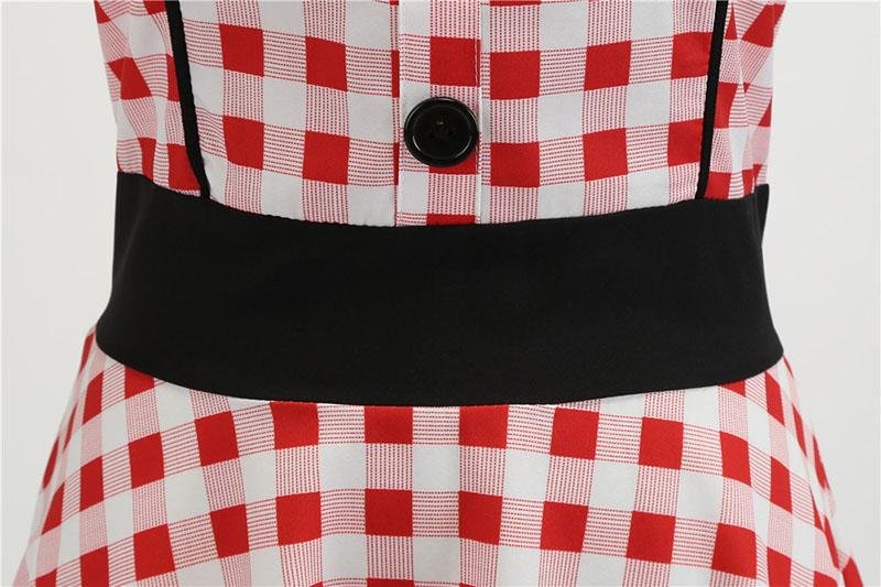 Vintage Červeno-Biele Šaty